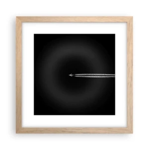 Plakat i ramme af lyst egetræ - Ind i en anden dimension - 30x30 cm