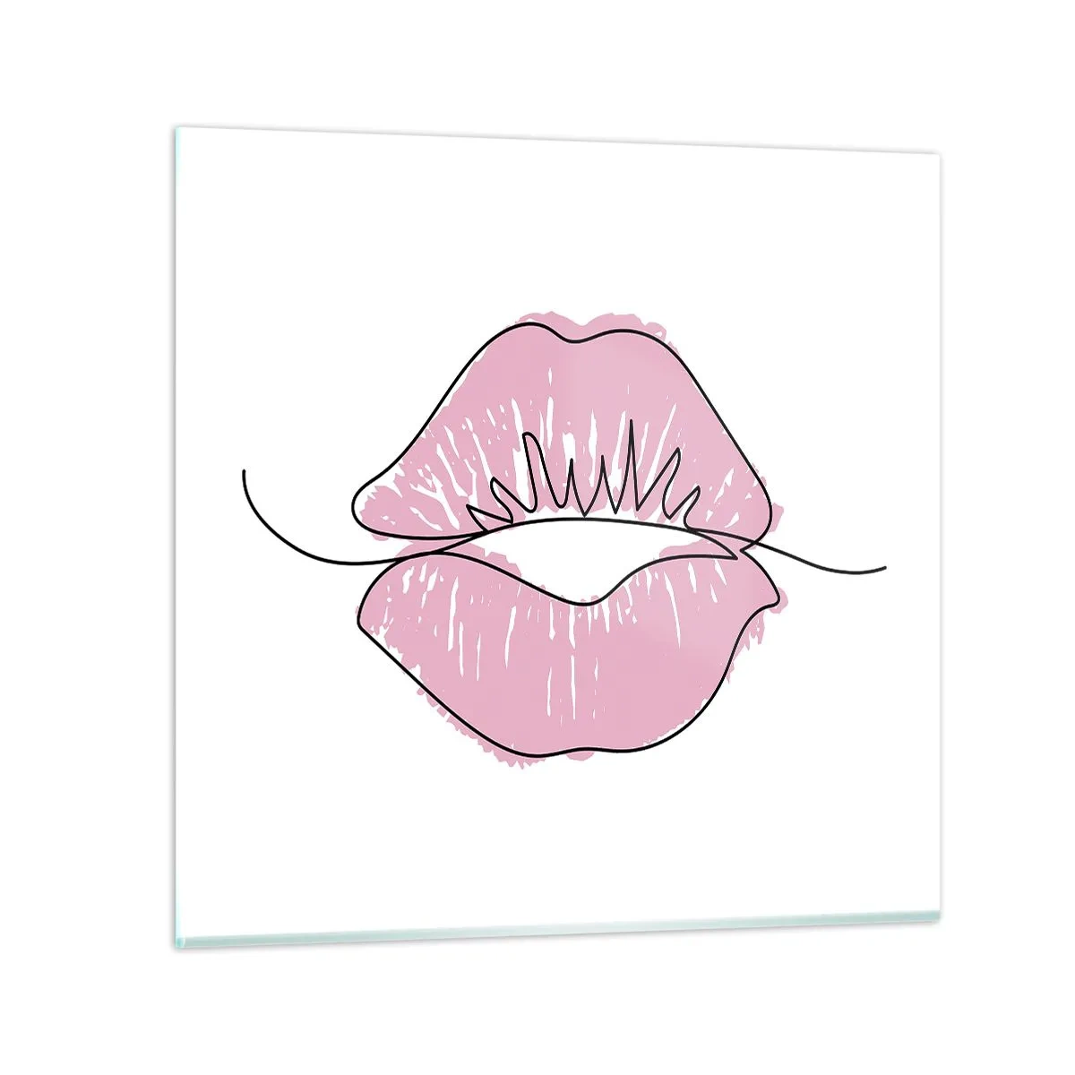 Billede på glas - Klar til at kysse? - 30x30 cm