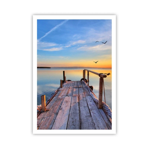 Plakat - Går fremad mod solen - 70x100 cm