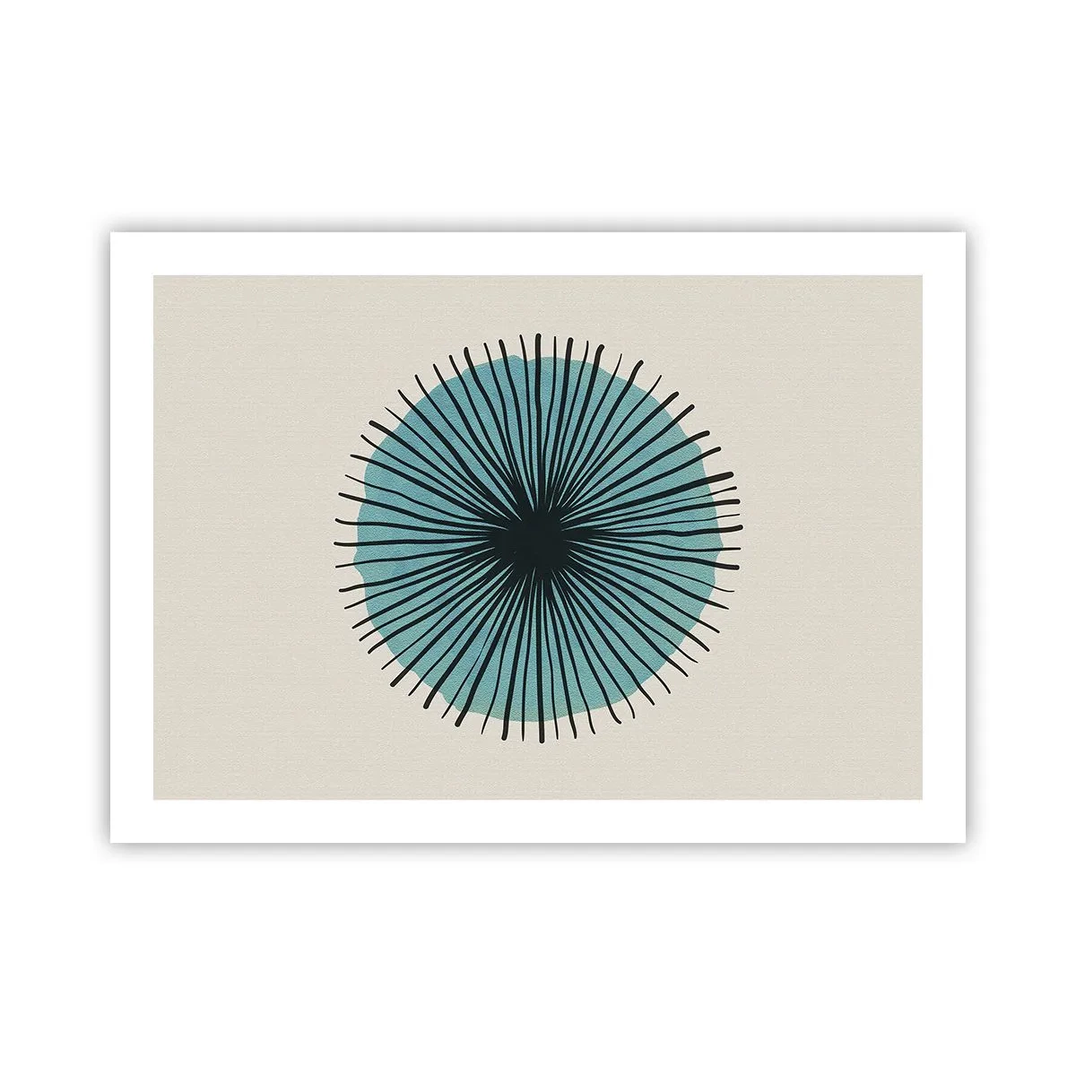 Plakat - Strålende på blå - 70x50 cm