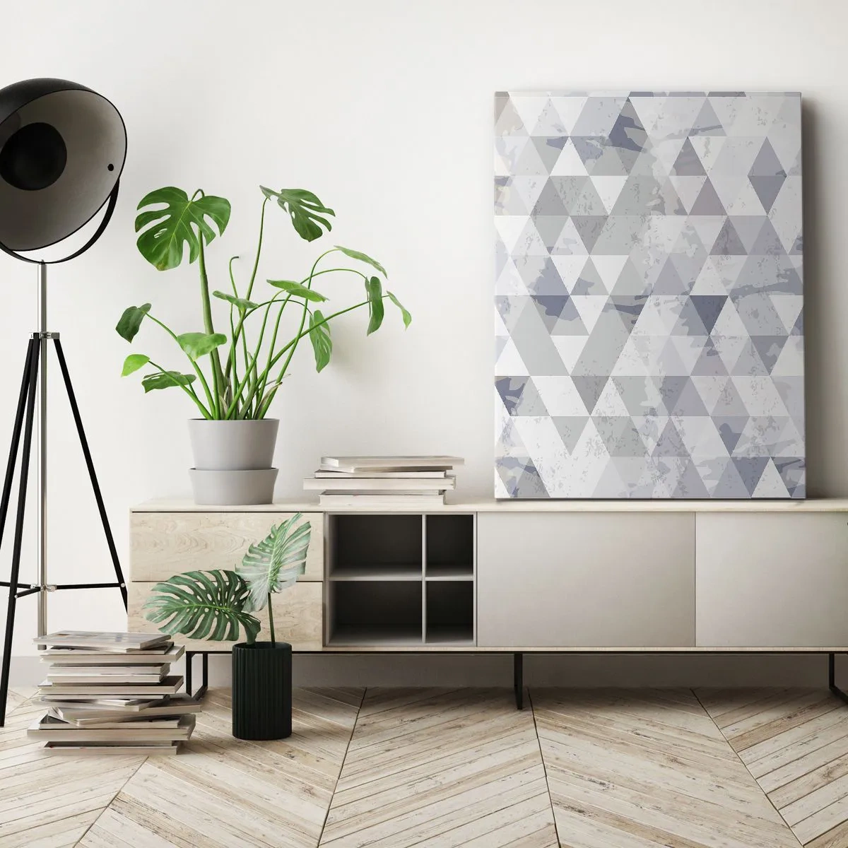 Lærredstryk - Billede på lærred - I takt på tre - 50x70 cm