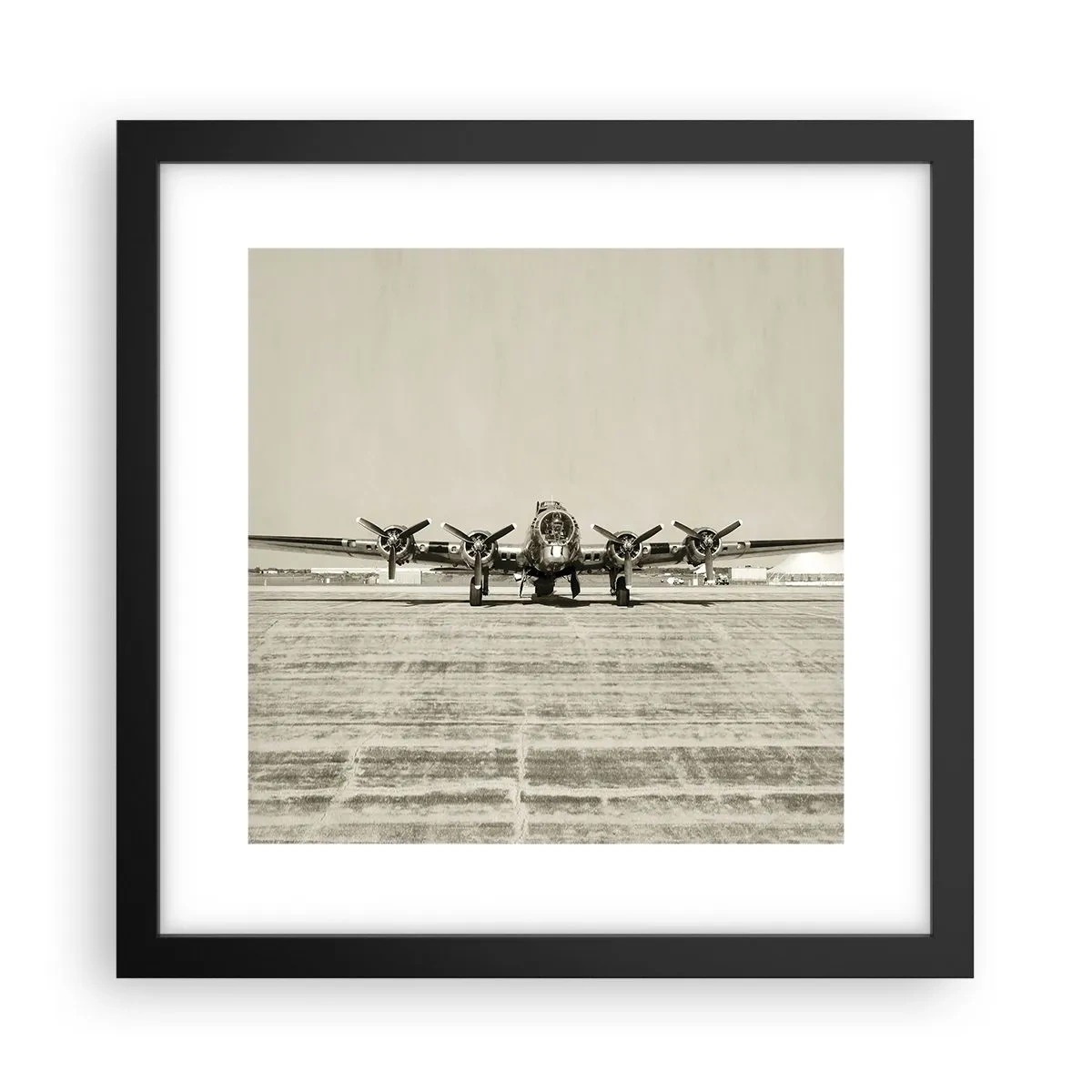 Plakat i sort ramme - Som altid klar - 30x30 cm