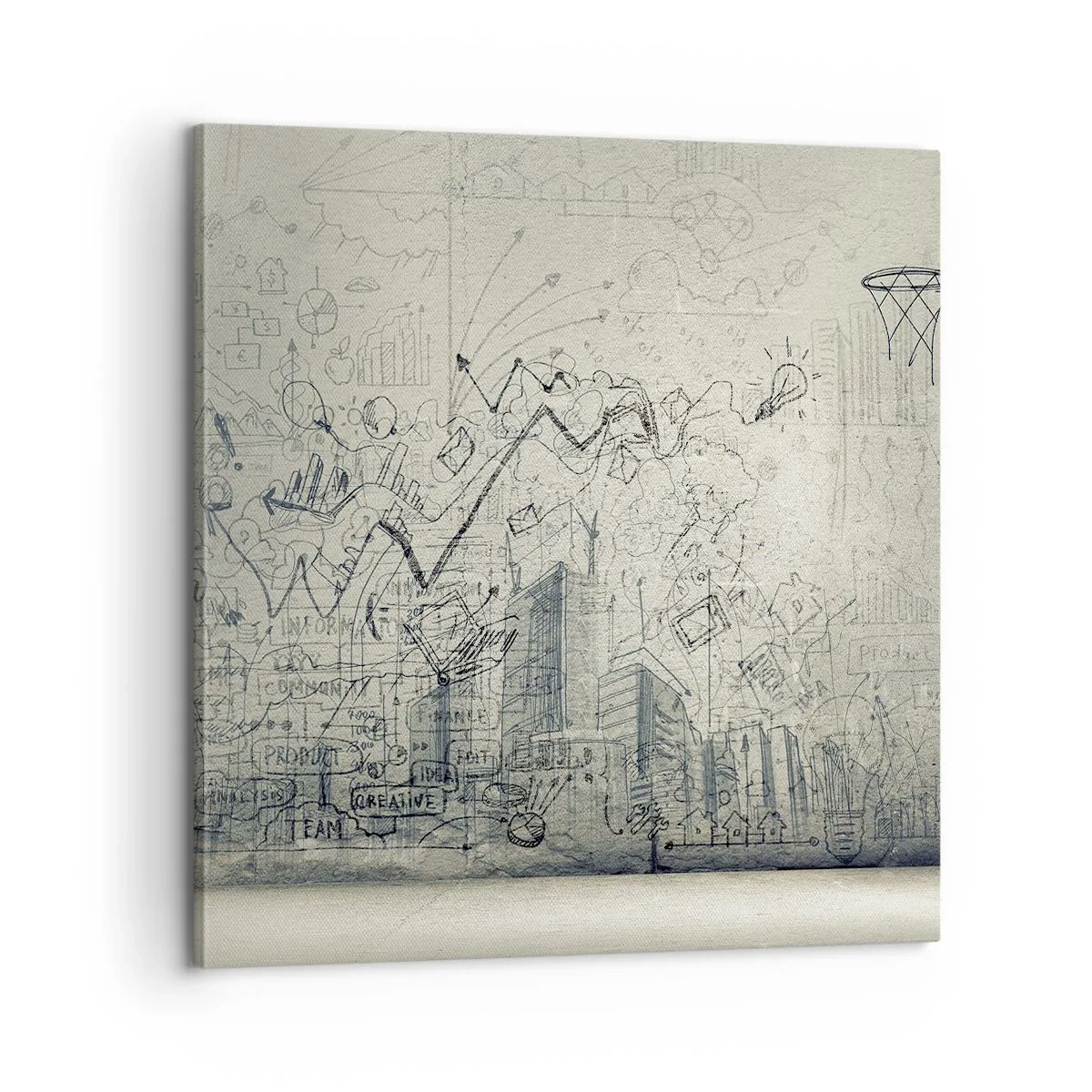 Lærredstryk - Billede på lærred - Mit vidunderlige byliv - 60x60 cm