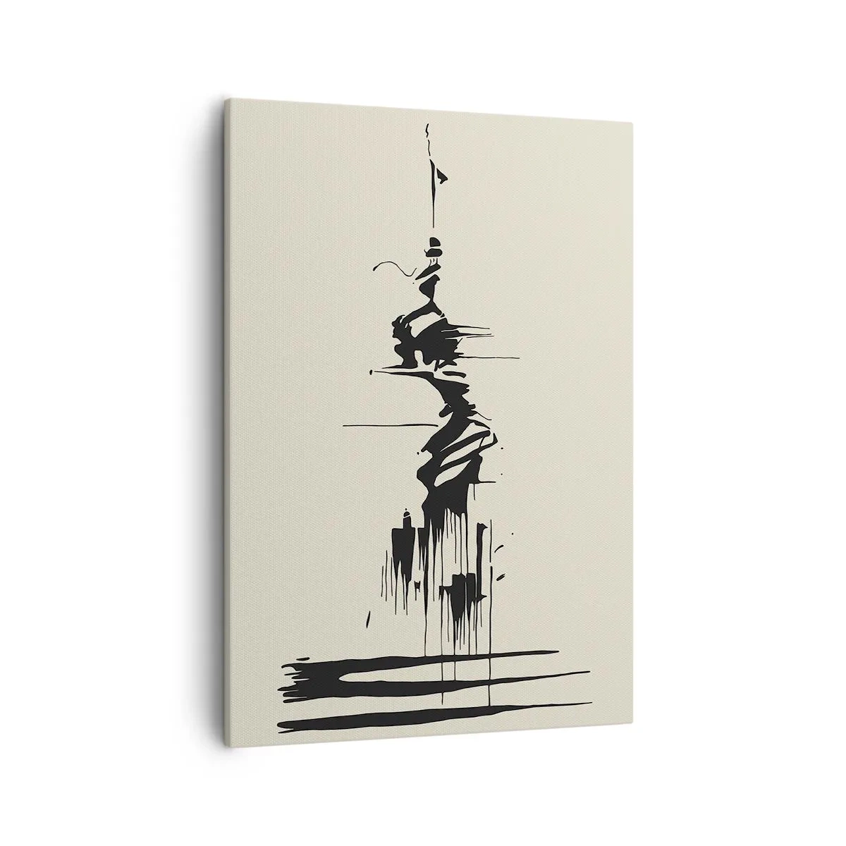 Lærredstryk - Billede på lærred - Skyndsom abstraktion - 50x70 cm