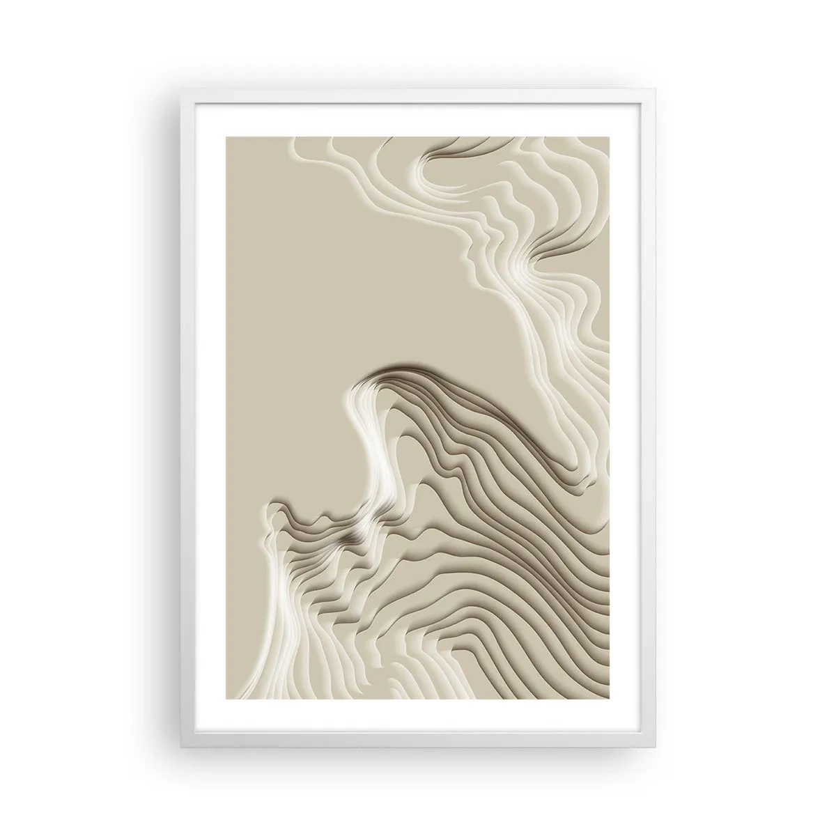 Plakat i hvid ramme - Kunstens topografi - 50x70 cm