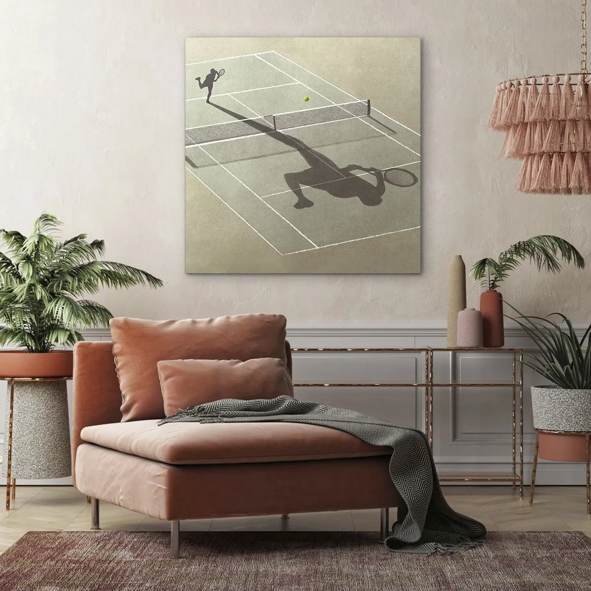 Lærredstryk - Billede på lærred - Overvind dig selv - 60x60 cm