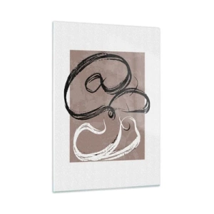 Billede på glas - Komposition - en søgen efter fuldstændighed - 50x70 cm