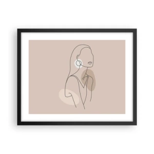 Plakat i sort ramme - Et ikon for pigelivet - 50x40 cm