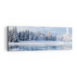 Lærredstryk - Billede på lærred - En blændende og krystalklar udsigt - 90x30 cm