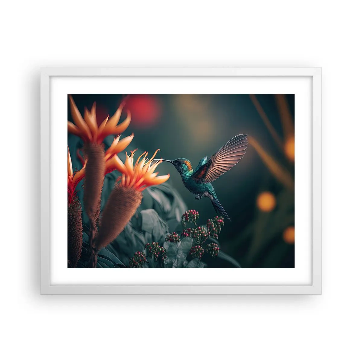 Plakat i hvid ramme - Et virkelig farverigt liv - 50x40 cm