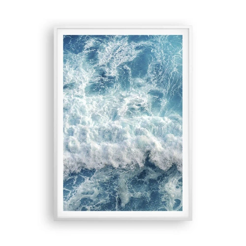 Plakat i hvid ramme - Glædeligt og i spring - 70x100 cm