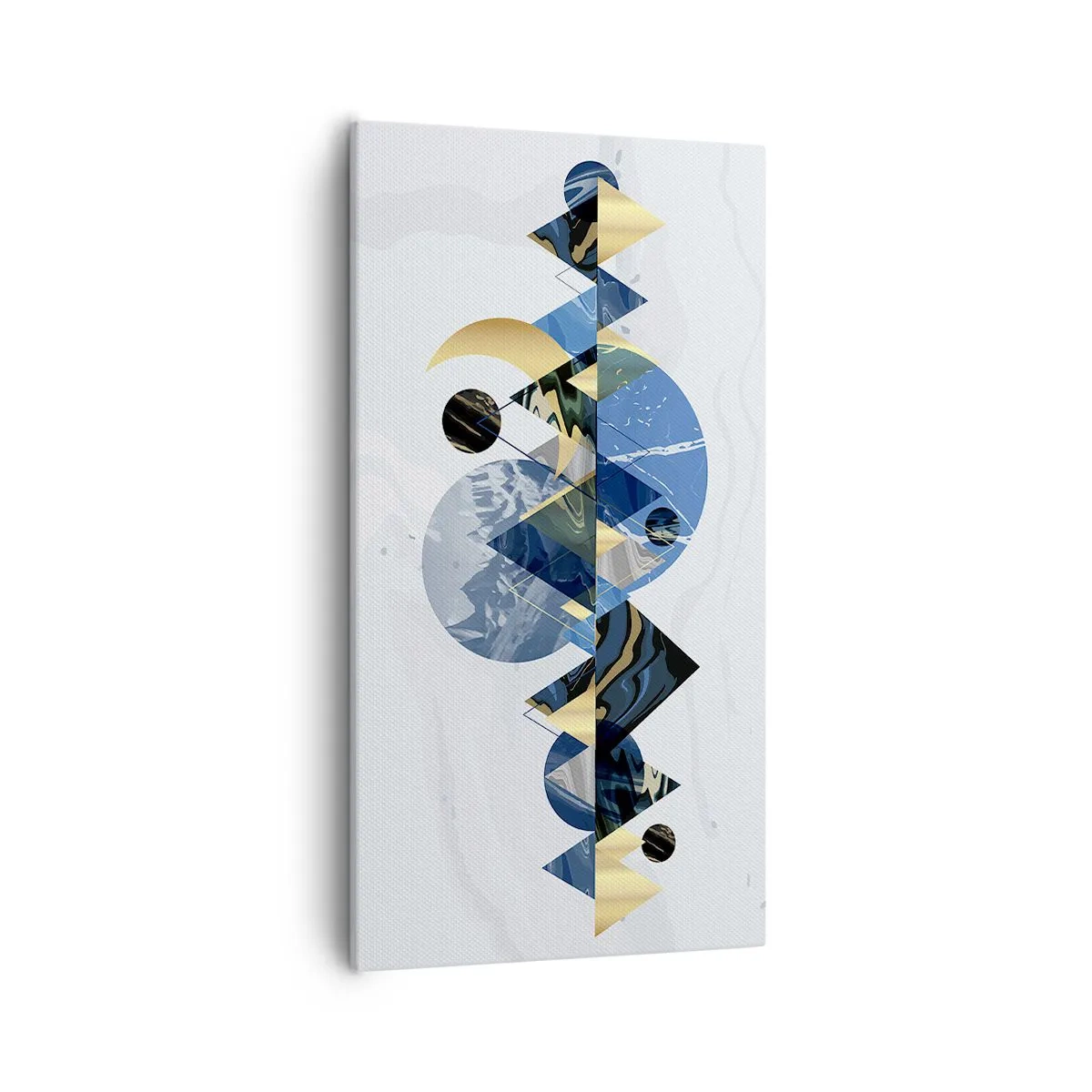 Lærredstryk - Billede på lærred - Geometrisk landskab - 55x100 cm