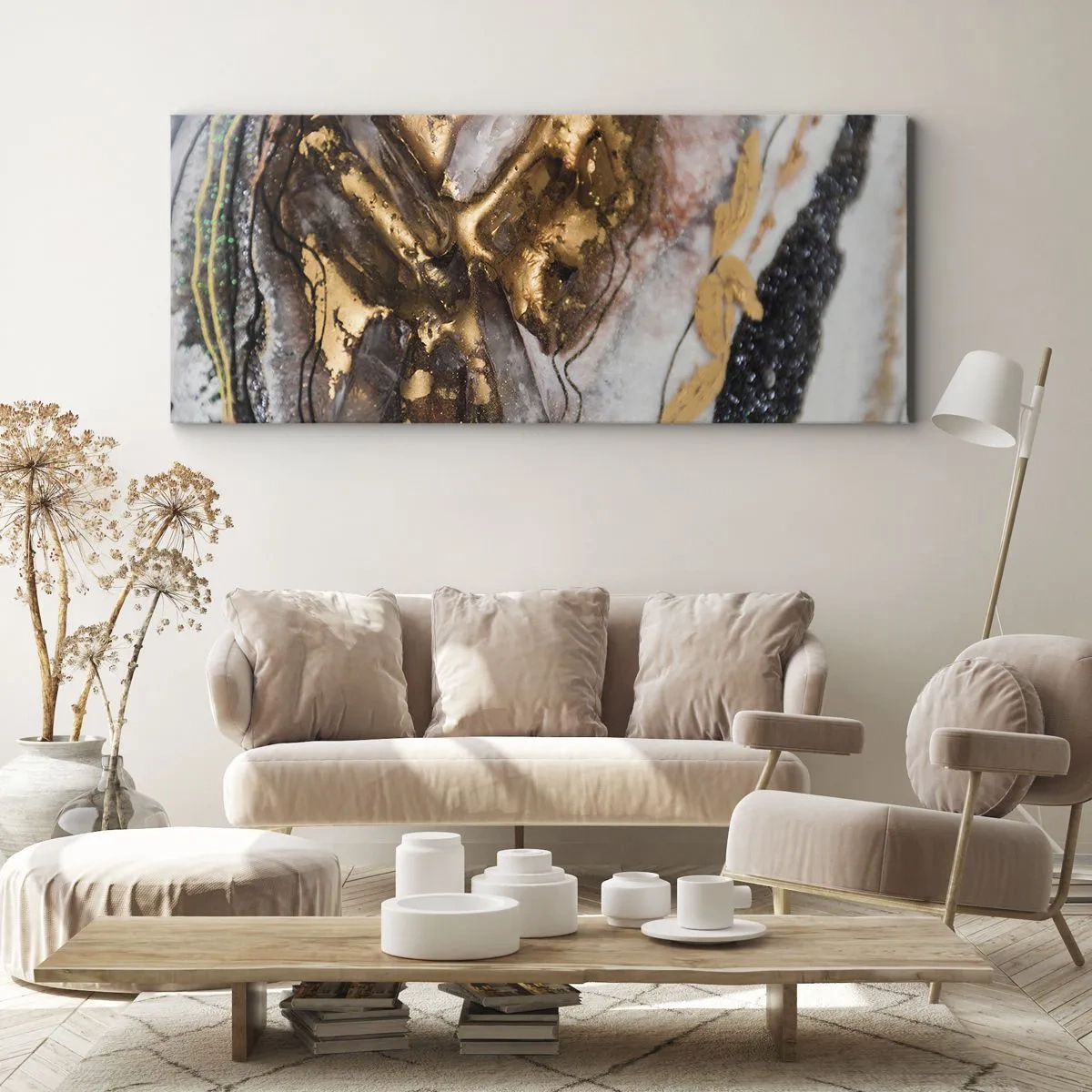 Lærredstryk - Billede på lærred - Jord element - 100x40 cm