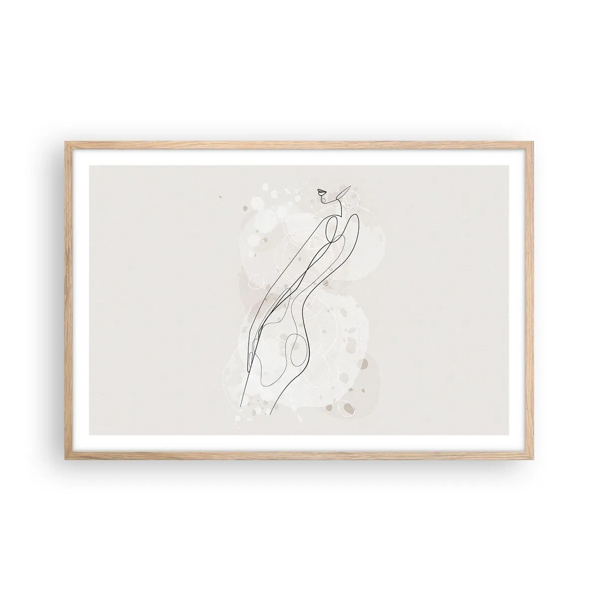 Plakat i ramme af lyst egetræ - At forvilde sig med blikket - 91x61 cm