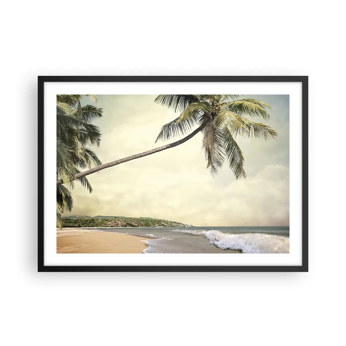 Plakat i sort ramme - En tropisk drøm - 70x50 cm