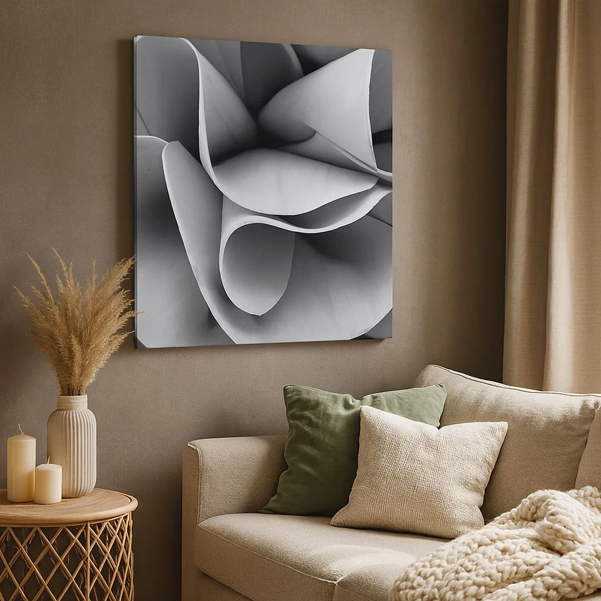 Lærredstryk - Billede på lærred - Hvad der sker i rummet - 30x30 cm