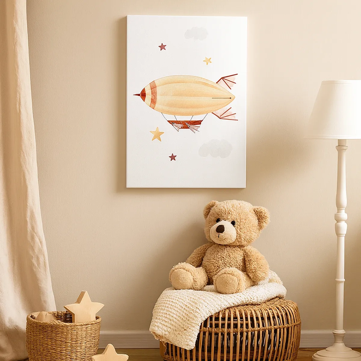 Lærredstryk - Billede på lærred - Et luftskib - 50x70 cm