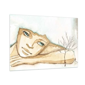 Billede på glas - Poesiens træ vokser ud af stilheden - 100x70 cm