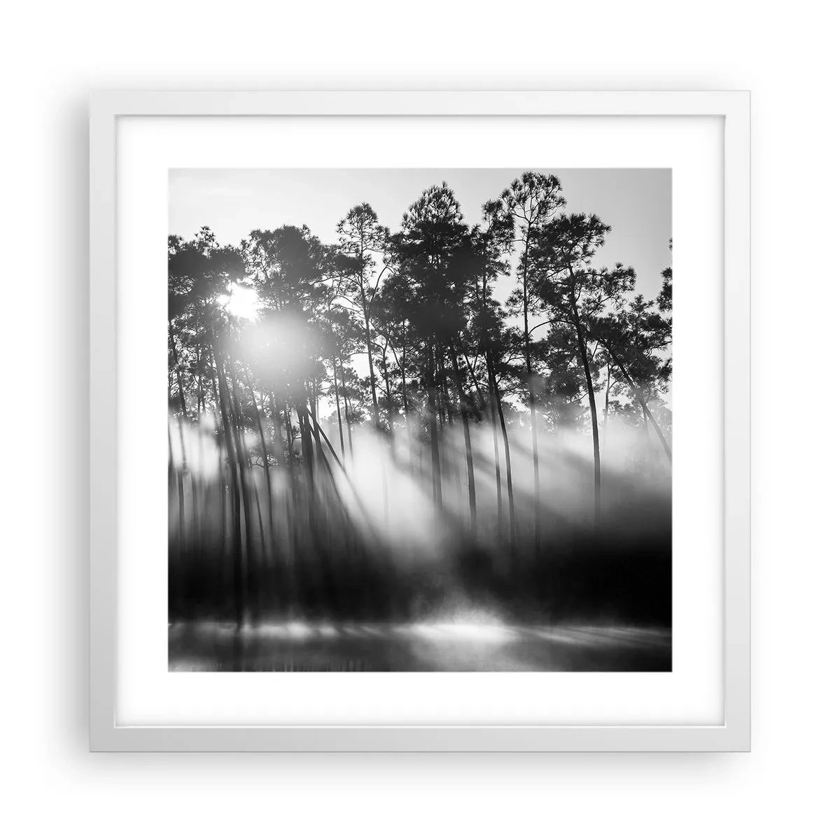 Plakat i hvid ramme - Ustoppelig sol - 40x40 cm