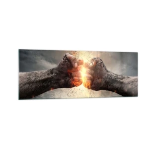 Billede på glas - Stå op til kamp - 140x50 cm