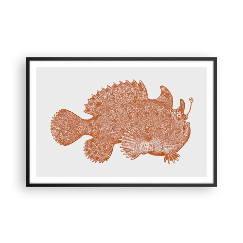 Plakat i sort ramme - Og dog en fisk - 91x61 cm