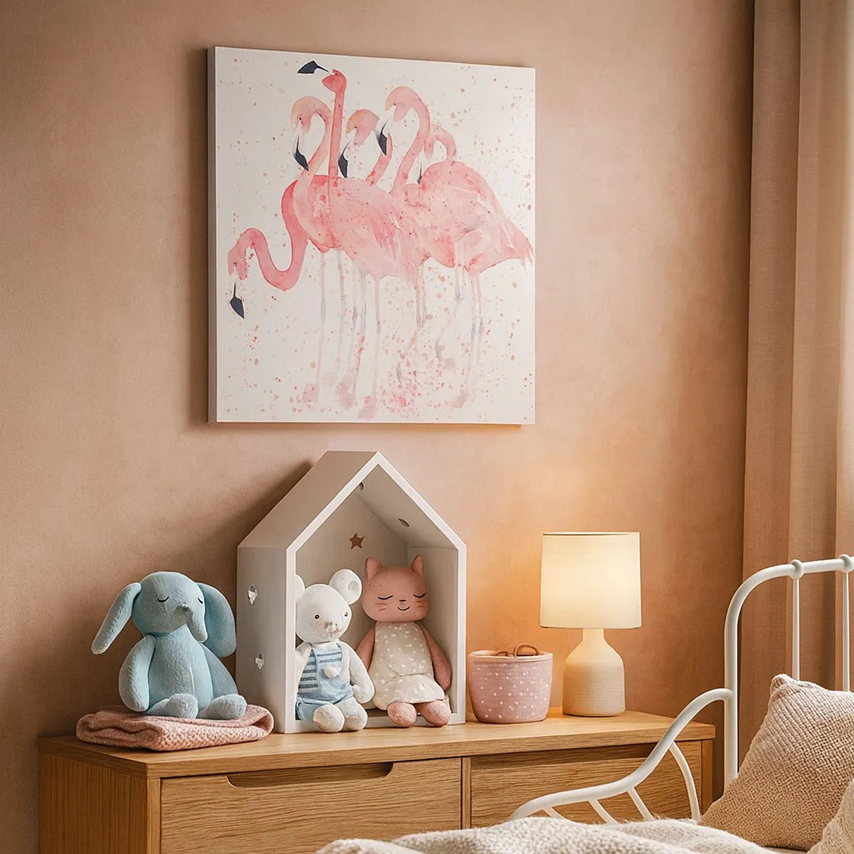 Lærredstryk - Billede på lærred - Lyserød ansambl - 30x30 cm