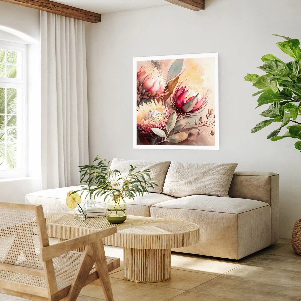 Plakat - I profil og en face - 60x60 cm