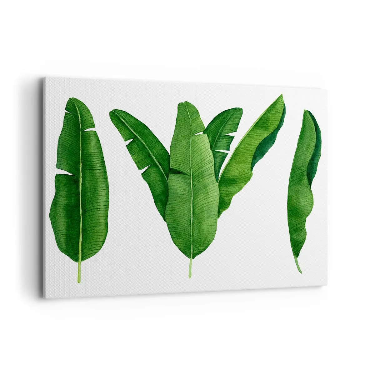 Lærredstryk - Billede på lærred - Grøn symmetri - 100x70 cm