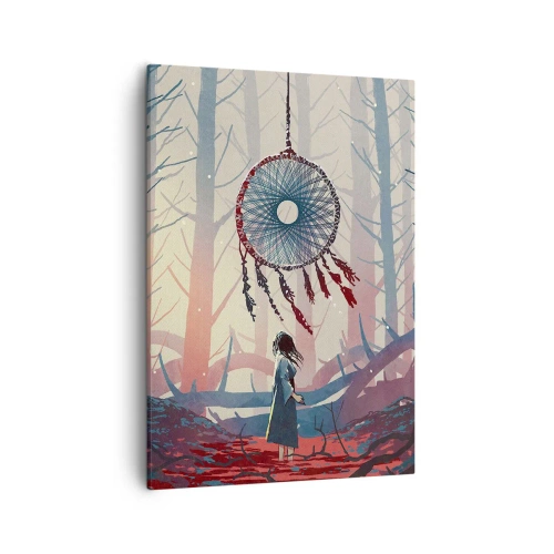 Lærredstryk - Billede på lærred - Det hemmelige ritual for lykke - 50x70 cm