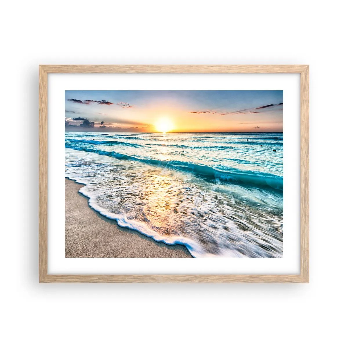 Plakat i ramme af lyst egetræ - Et synspunkt, der er værd at have - 50x40 cm