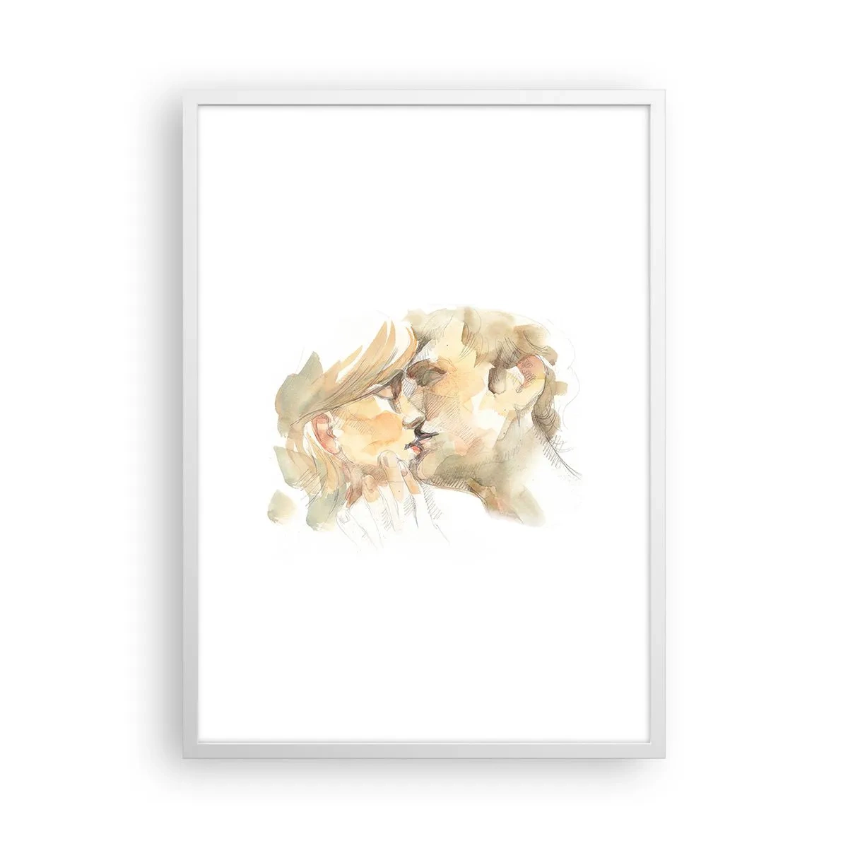 Plakat i hvid ramme - Den fundne halvdel? - 50x70 cm