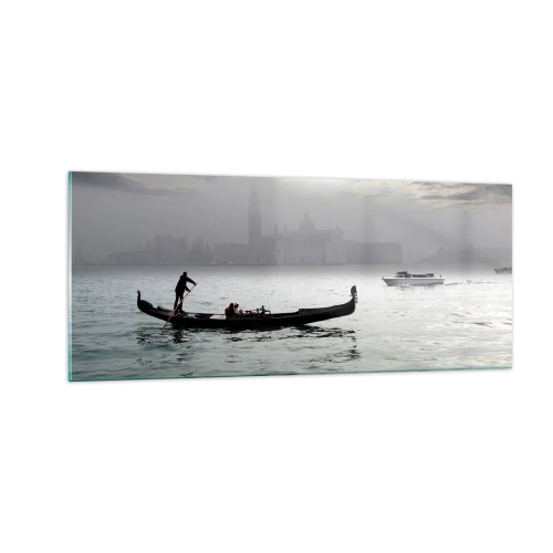 Billede på glas - En fabelagtig by af vand og tåge - 100x40 cm