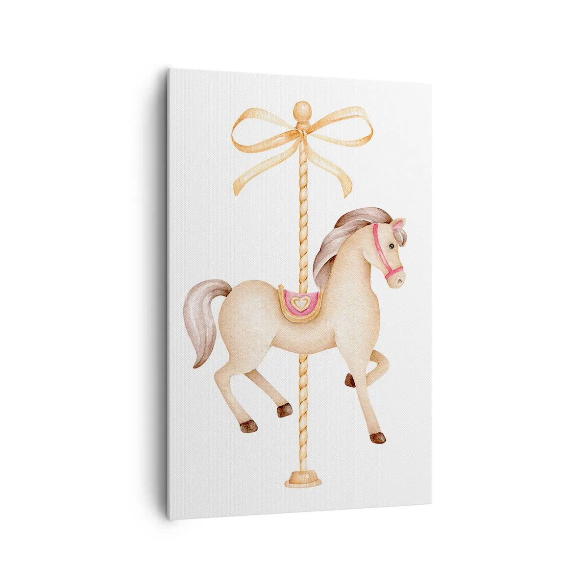 Lærredstryk - Billede på lærred - Med et yndefuldt trav - 80x120 cm