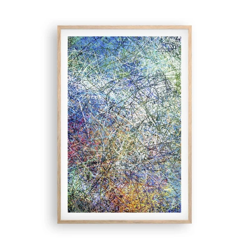 Plakat i ramme af lyst egetræ - Så enkelt er det ikke - 61x91 cm