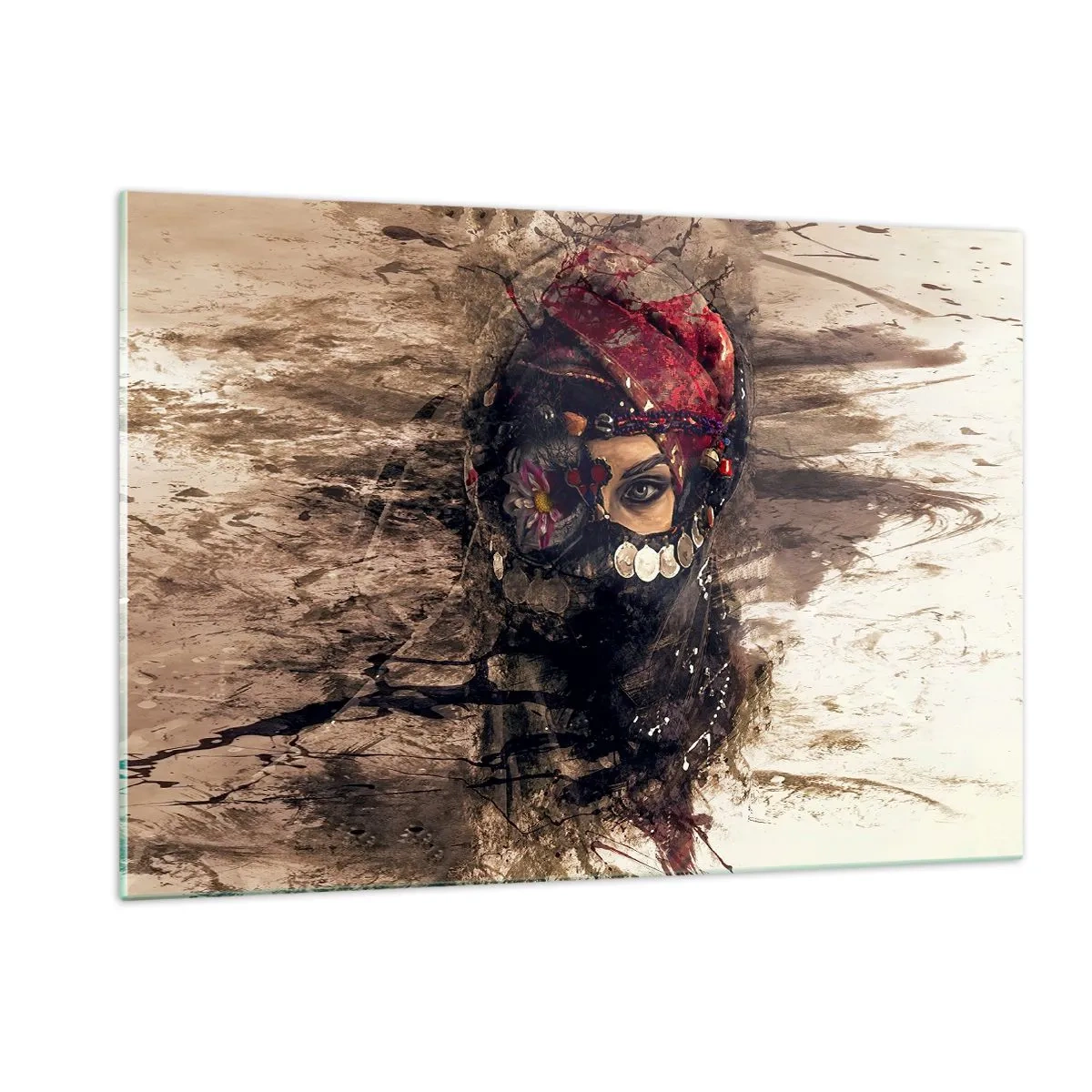 Billede på glas - Foruroligende for at sige det mildt - 120x80 cm