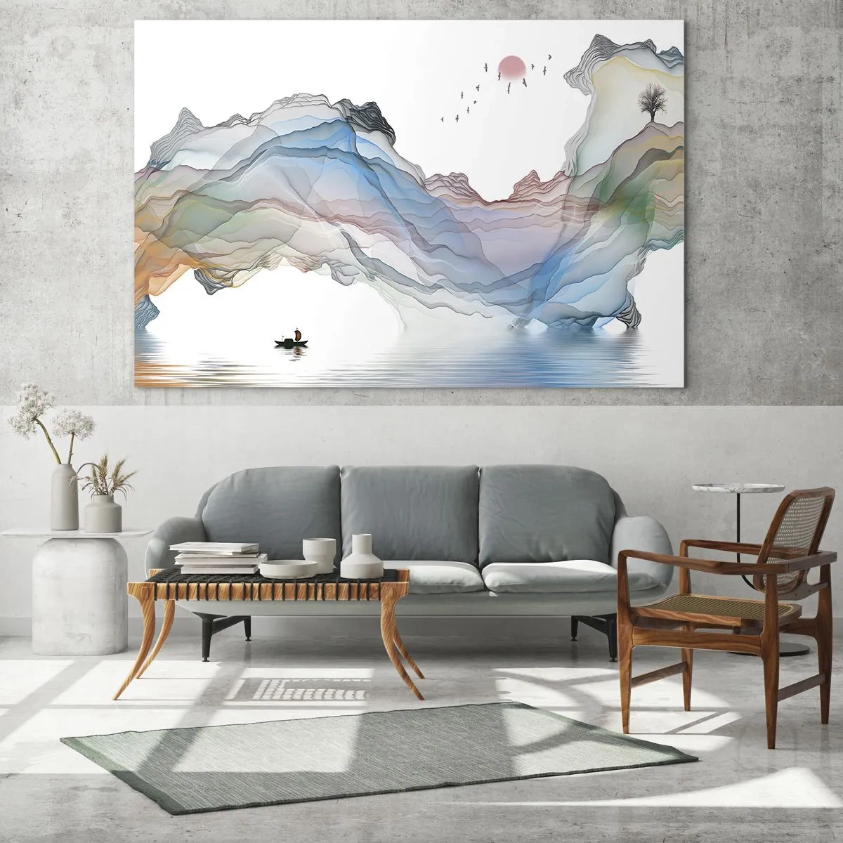 Billede på glas - Mod krystalbjergene - 120x50 cm