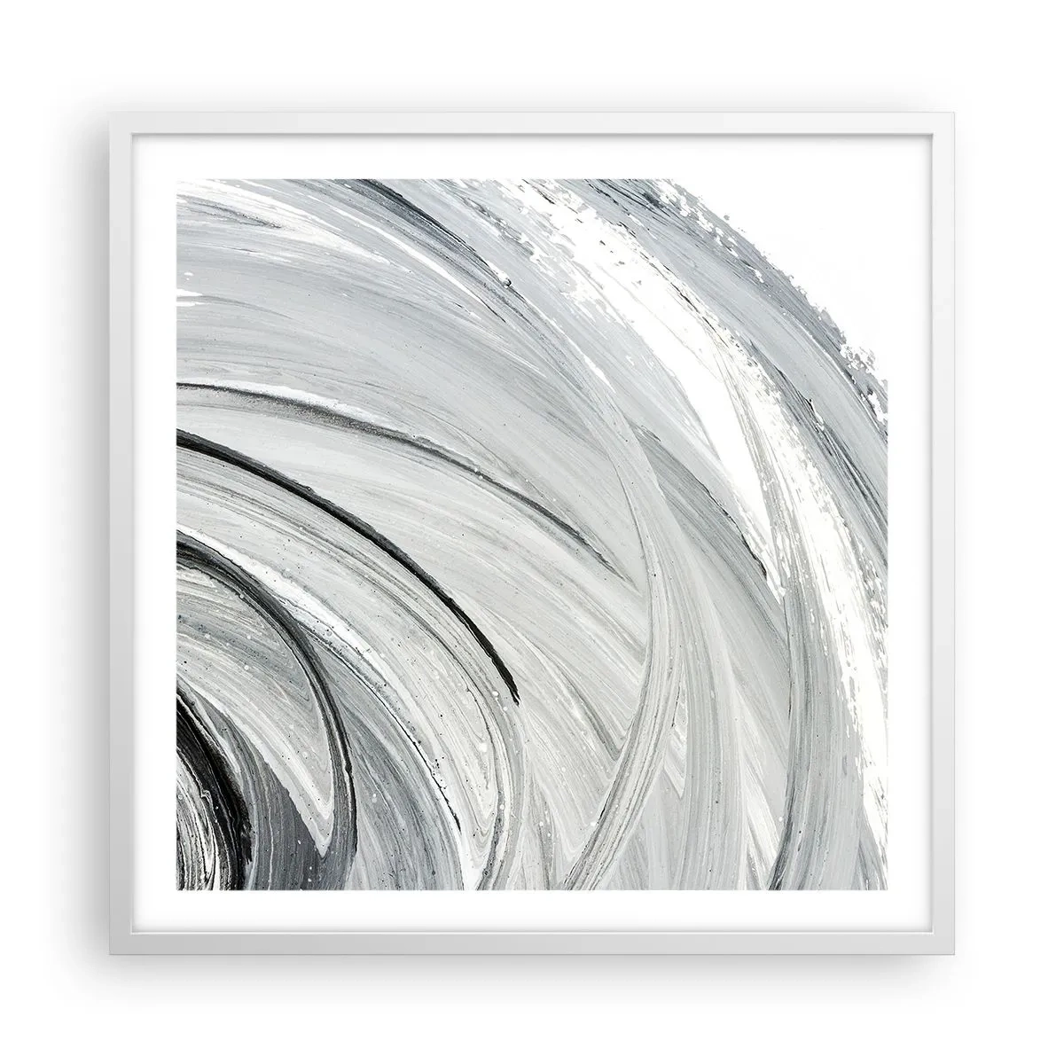 Plakat i hvid ramme - Orbital komposition - 60x60 cm