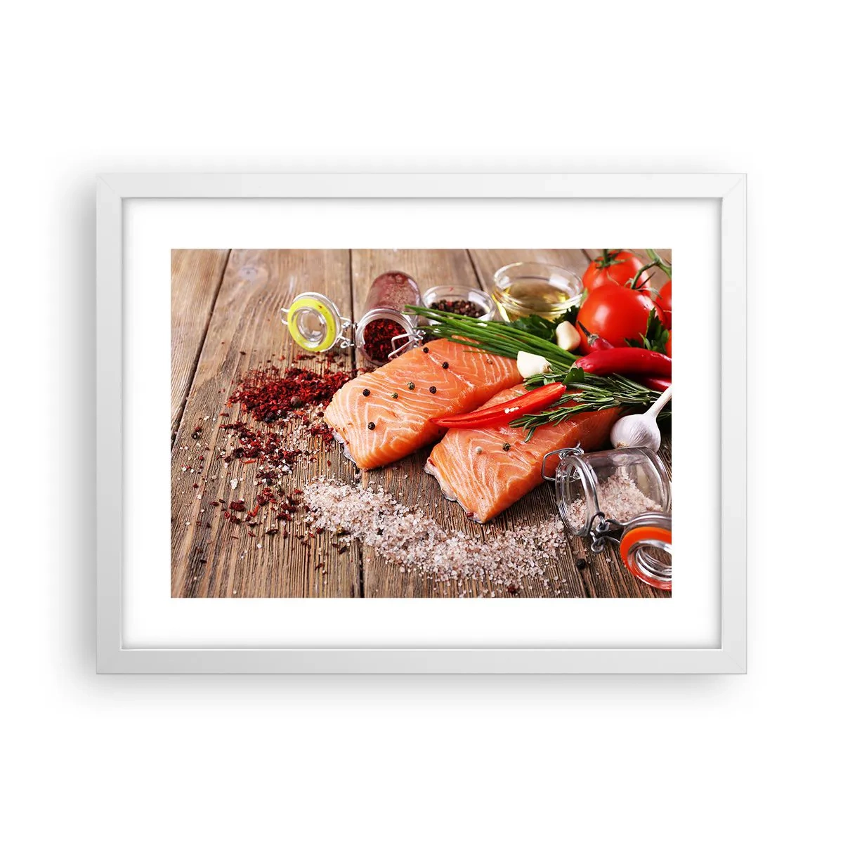 Plakat i hvid ramme - Norske køkken eventyr - 40x30 cm
