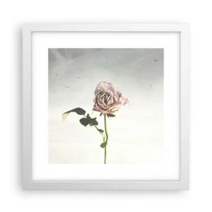 Plakat i hvid ramme - Velkomst til foråret - 30x30 cm