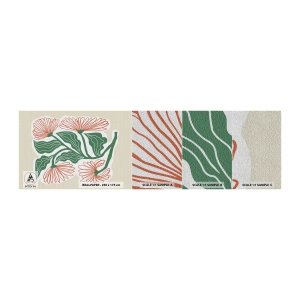 Prøve Fototapet Premium Sand - Folkeligt og moderne - Boho, Blomster, Minimalisme - 100x30 cm