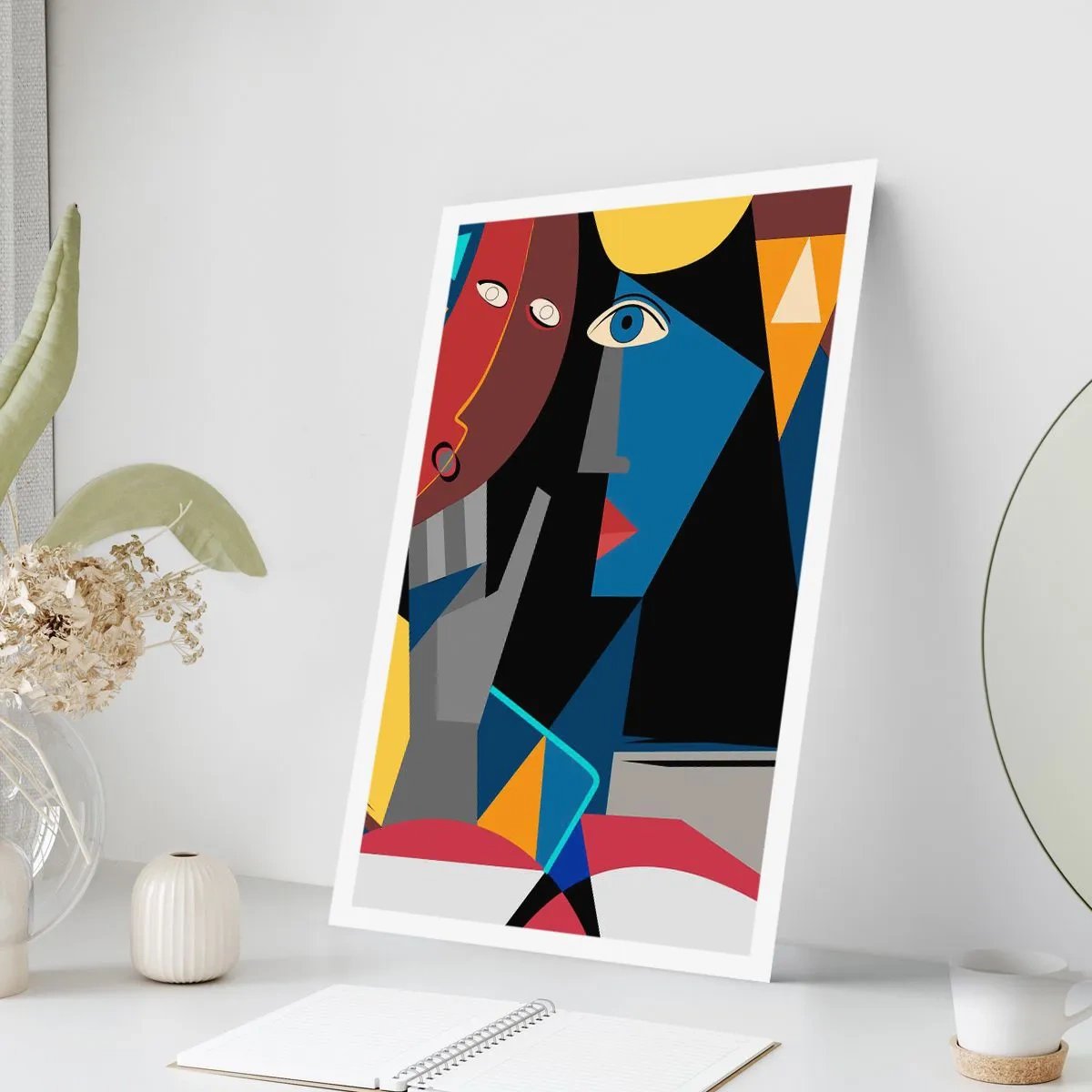 Plakat - Kubistisk samtale - 70x100 cm