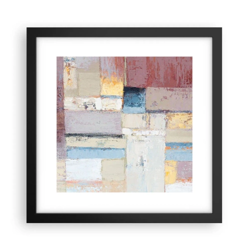 Plakat i sort ramme - Geometriens ro - 30x30 cm