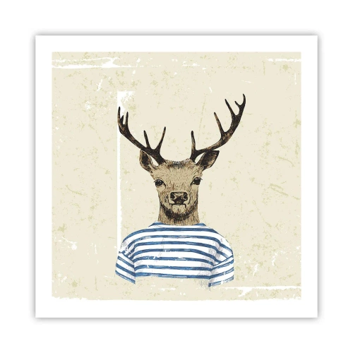 Plakat - Fordi jeg kan lide stribede skjorter! - 60x60 cm