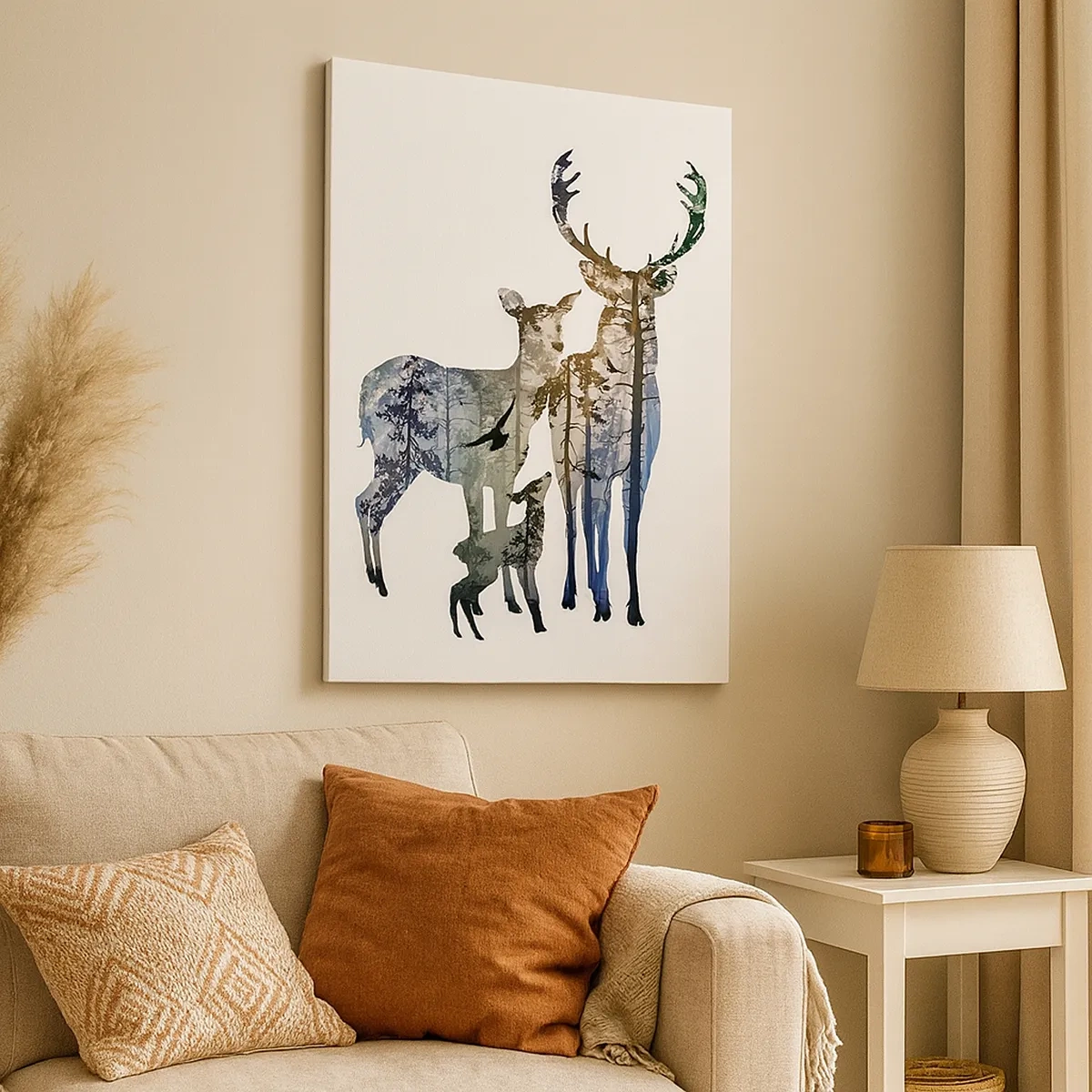 Lærredstryk - Billede på lærred - Familiefoto - 50x70 cm