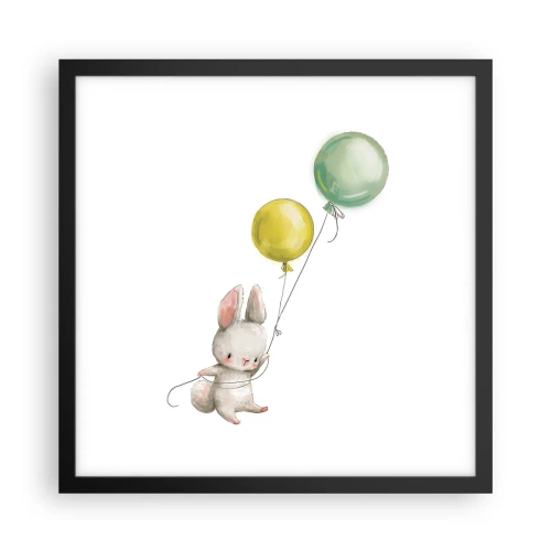 Plakat i sort ramme - Jeg vil også anbefale den! - 40x40 cm