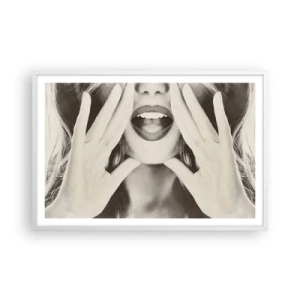 Plakat i hvid ramme - Jeg er på vej! - 91x61 cm