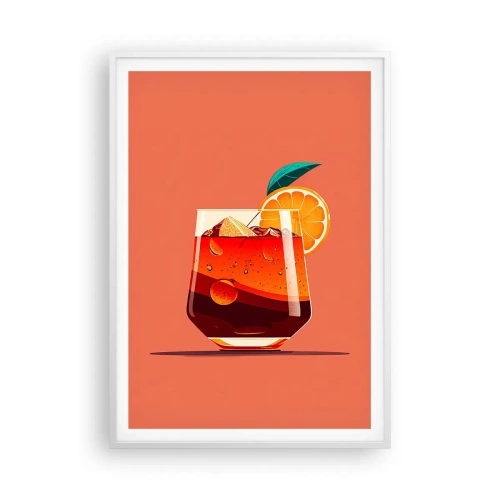 Plakat i hvid ramme - Sommerens forfriskning - 70x100 cm