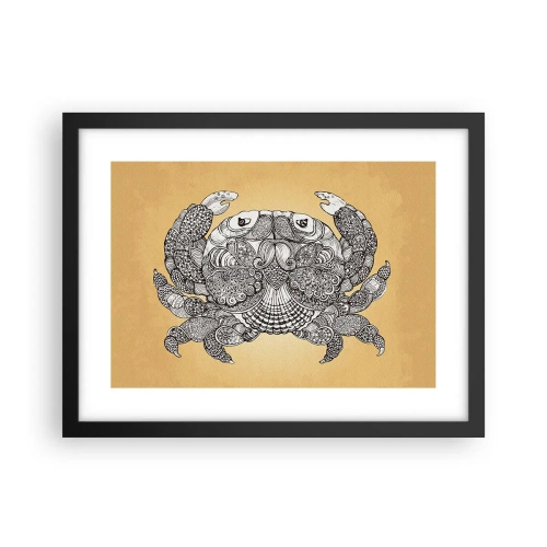 Plakat i sort ramme - Fortællinger om hr. krabbe - 40x30 cm