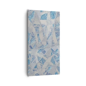 Lærredstryk - Billede på lærred - I en gråblå labyrint - 65x120 cm