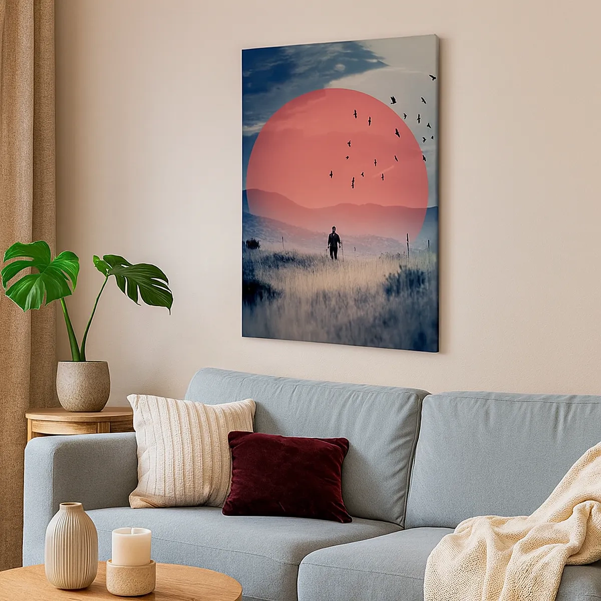 Lærredstryk - Billede på lærred - I sine elementer - 50x70 cm